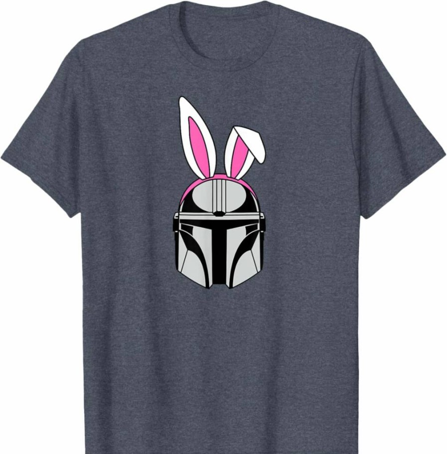 Amazon Essentials Star Wars The Mandalorian Helmet with Bunny Ears Graphic T-Shirt for Easter and Spring