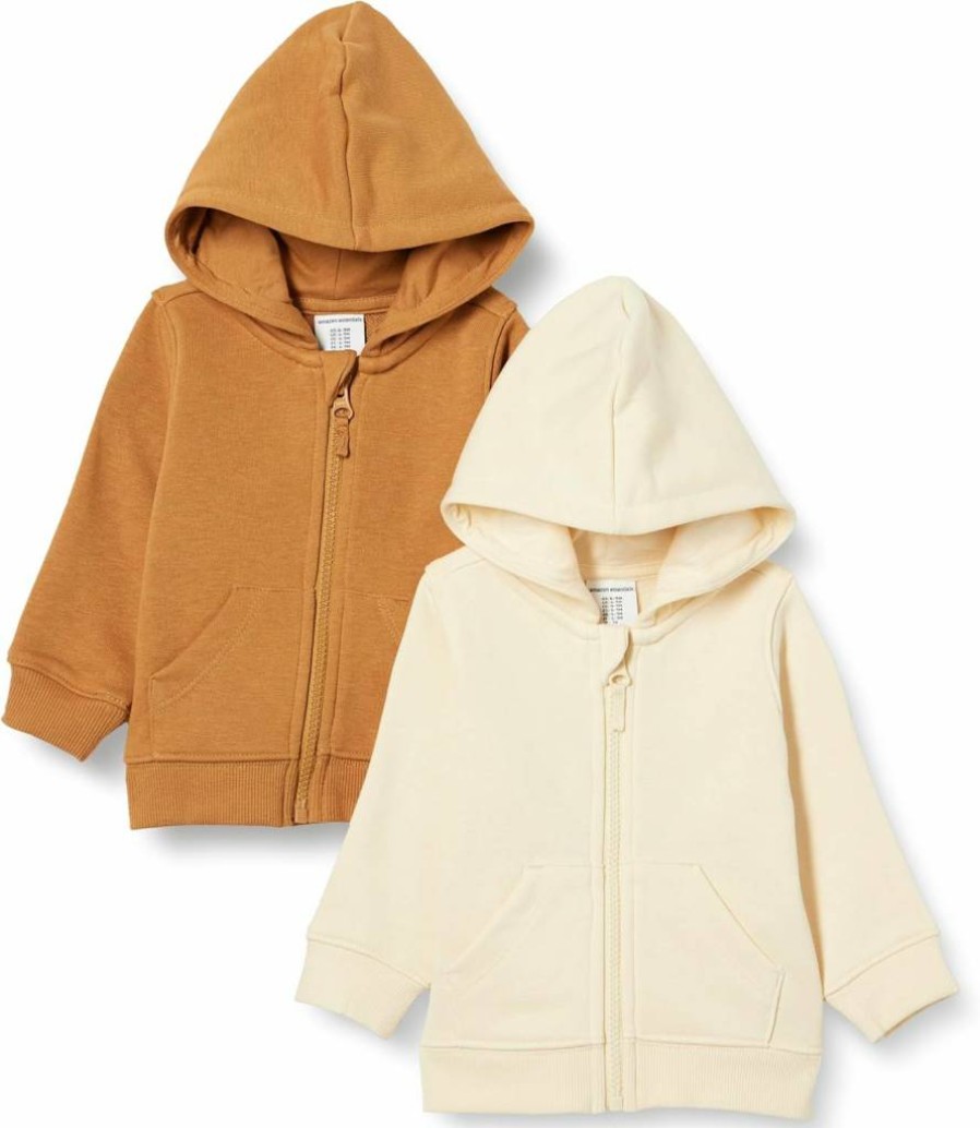 Amazon Essentials Unisex Baby & Toddler French Terry Zip-Up Hoodie - Soft Cotton, Multipack Options