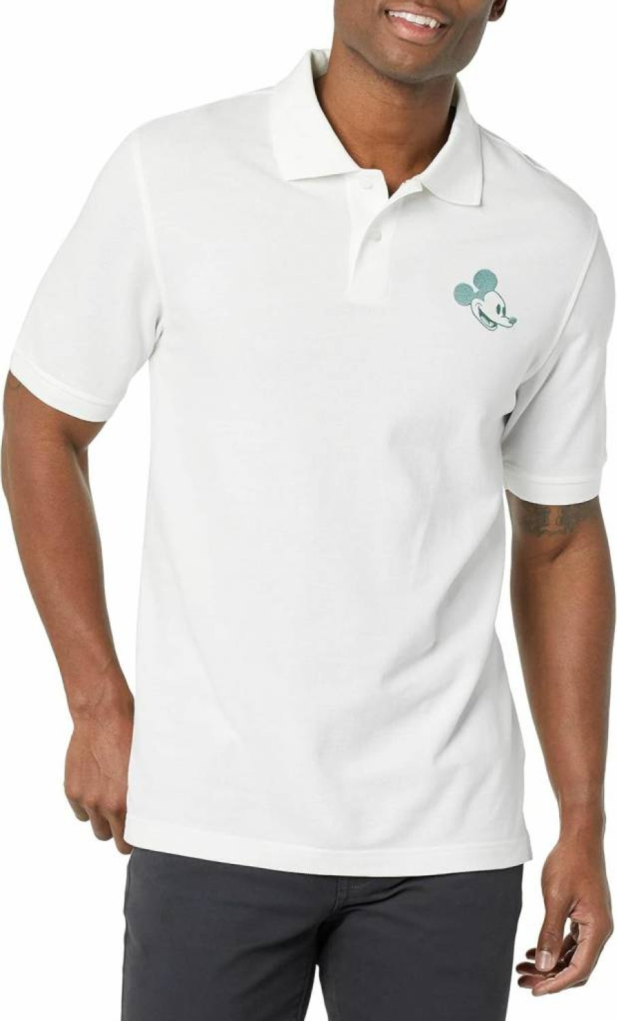 Amazon Essentials Men's Regular-Fit Cotton Pique Polo Shirt 2-Pack | Disney Marvel Star Wars Licensed Design
