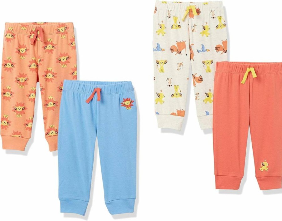 Amazon Essentials Marvel & Star Wars Baby Boys' 4-Pack Pants | Disney Licensed Cotton Joggers
