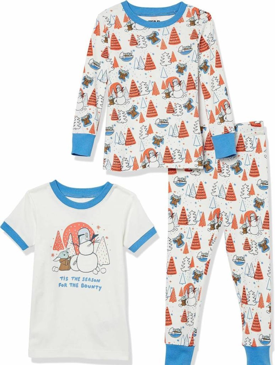 Amazon Essentials Boys & Toddlers' Cotton Pajama Sets - Disney Marvel Star Wars Themed Snug-Fit Sleepwear Multipacks