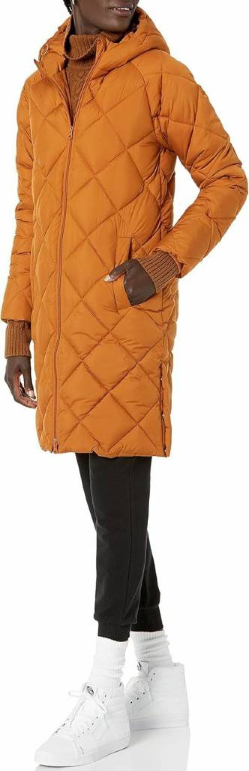 Amazon Essentials Women's Heavyweight Winter Puffer Jacket - Knee Length Diamond Quilted Coat for Cold Weather