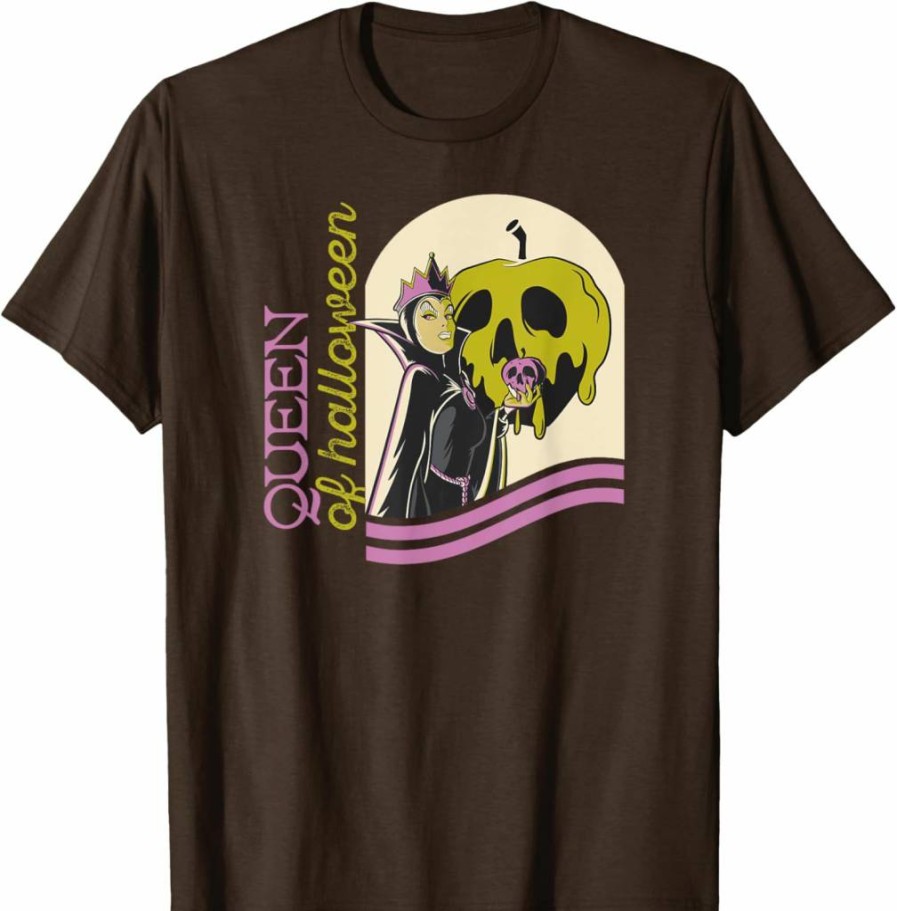 Amazon Essentials Men's Evil Queen Halloween Graphic T-Shirt, Black Horror Movie Tee, Small Size