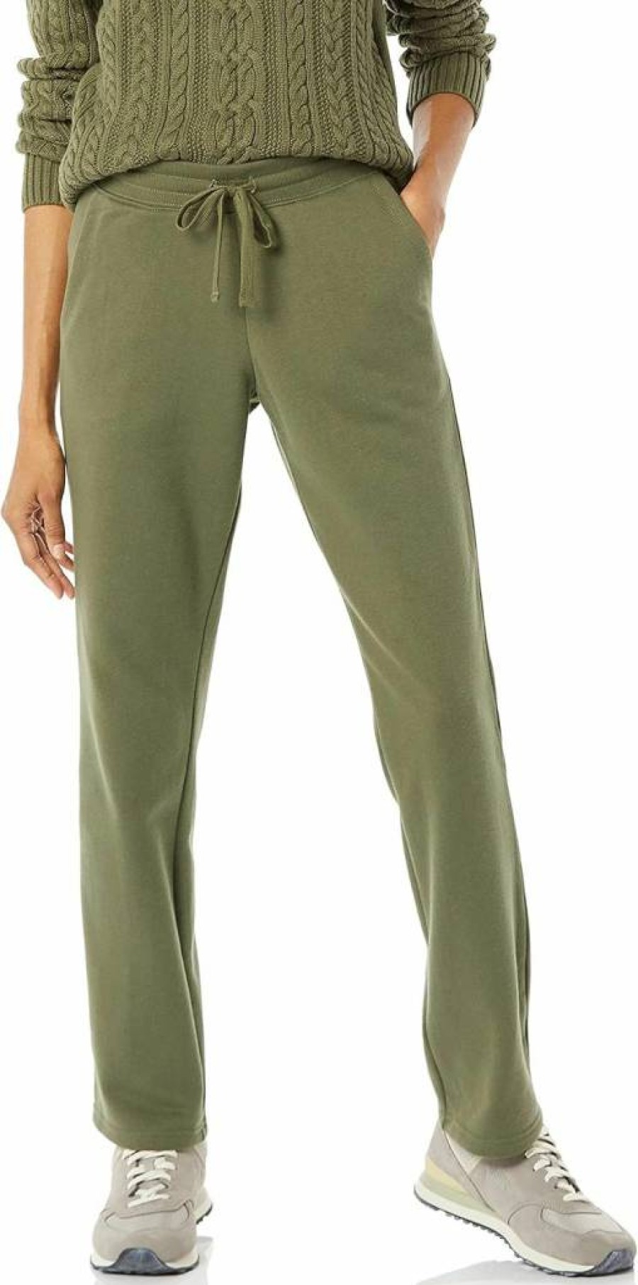 Amazon Essentials Women's Fleece Straight Leg Sweatpants with Drawstring - Plus Size Options