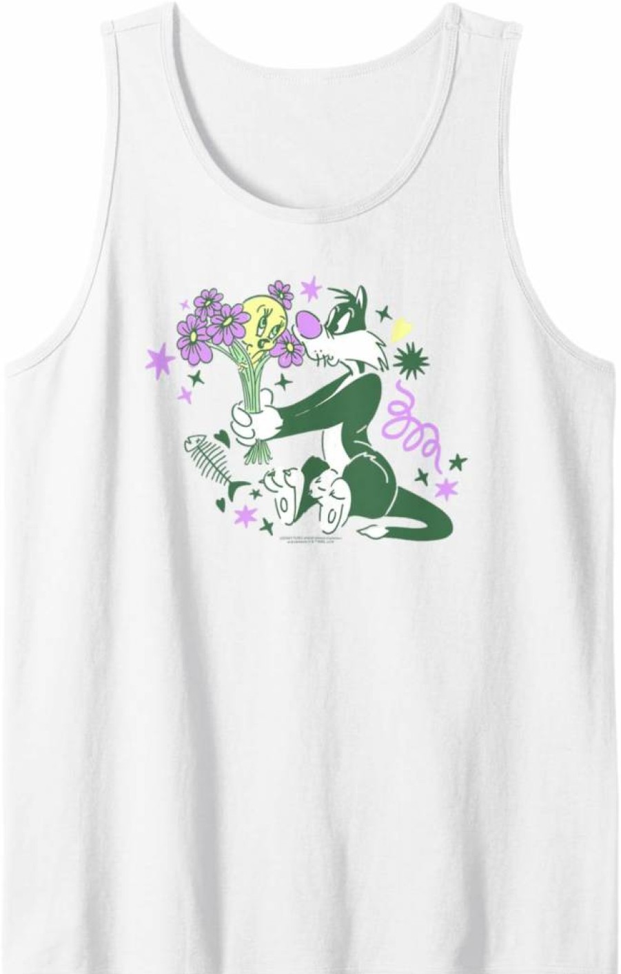 Amazon Essentials Looney Tunes Tweety & Sylvester Graphic Tank Top for Men & Women
