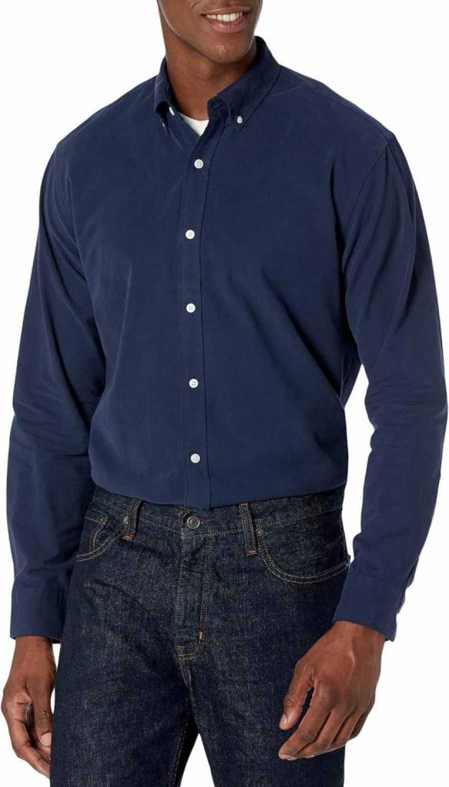Amazon Essentials Men's Regular-Fit Long Sleeve Oxford Button-Down Shirt for Casual & Business Wear