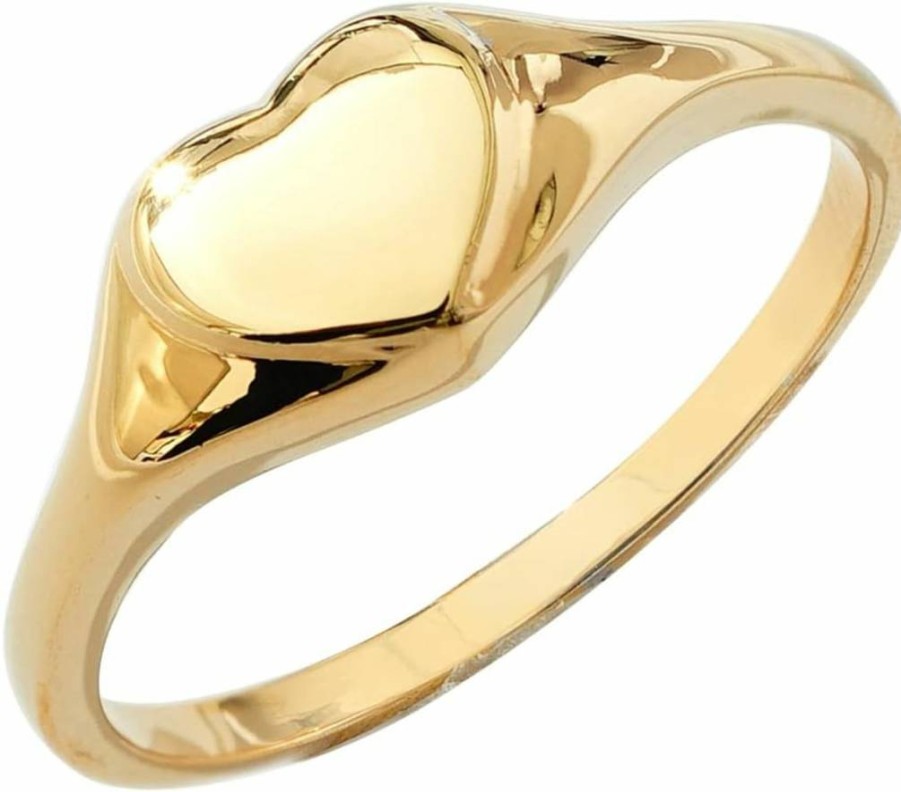 Amazon Essentials Sterling Silver 14K Gold Plated Signet Ring for Men & Women