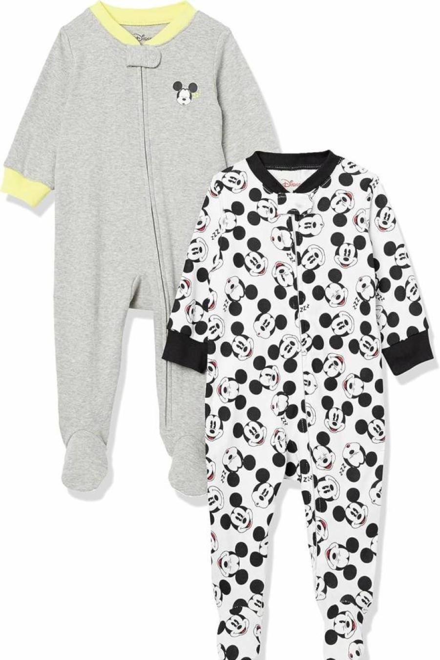 Amazon Essentials Unisex Baby Footed Pajamas Multipack - Soft Cotton Sleepers for Infants & Toddlers (Discontinued Colors)