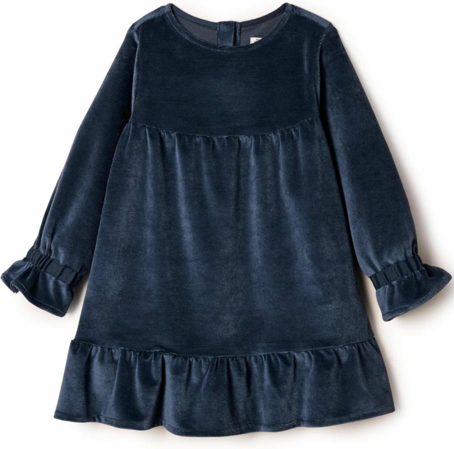 Amazon Essentials Girls' Corduroy Long Sleeve Dress - Soft Toddler & Baby Casual Wear