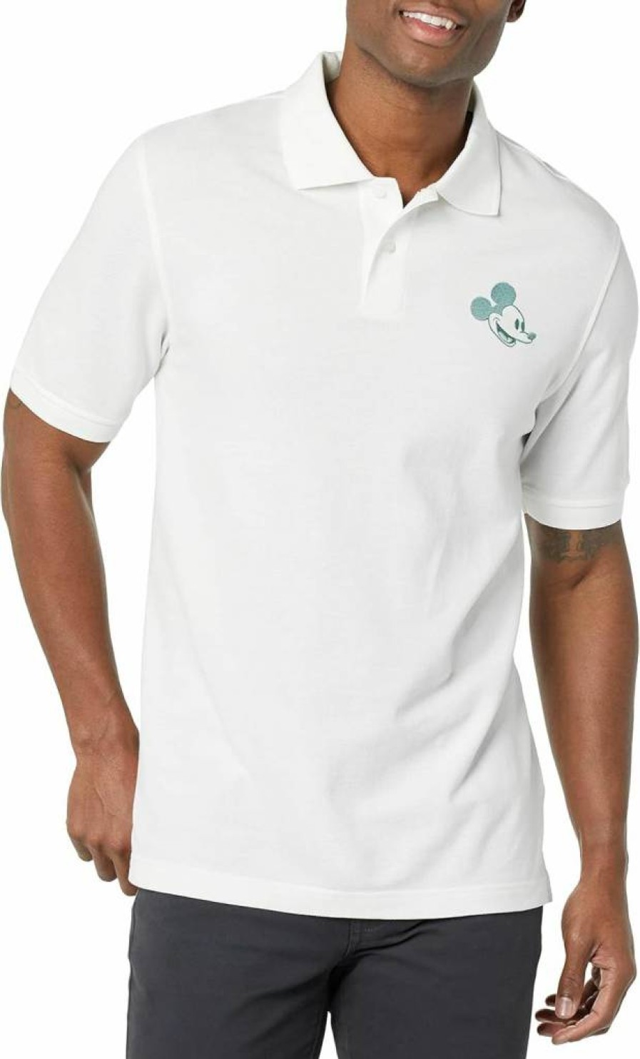 Amazon Essentials Men's Regular-Fit Cotton Pique Polo Shirt 2-Pack | Disney Marvel Star Wars Licensed Design
