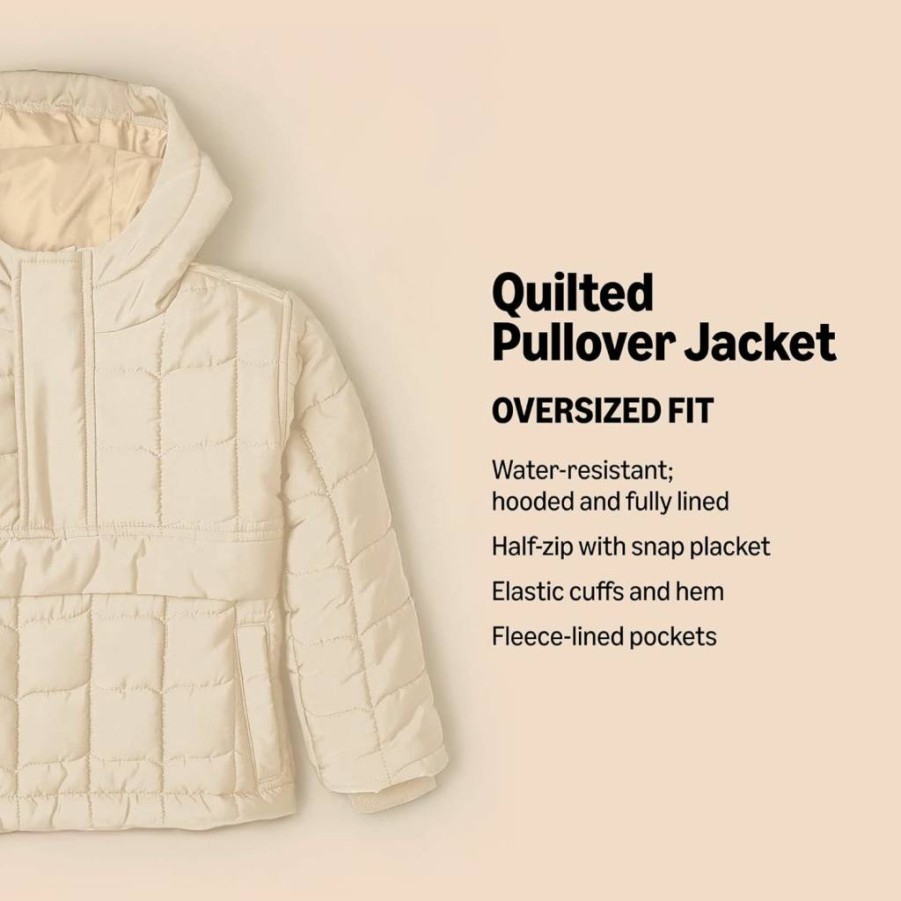Amazon Essentials Boys' Quilted Jacket for Toddlers & Kids - Warm Pullover Coat for Cold Weather