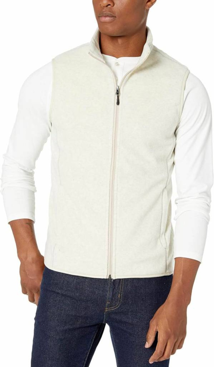 Amazon Essentials Men's Big & Tall Full-Zip Polar Fleece Vest, Lightweight Warm Winter Vest for Men