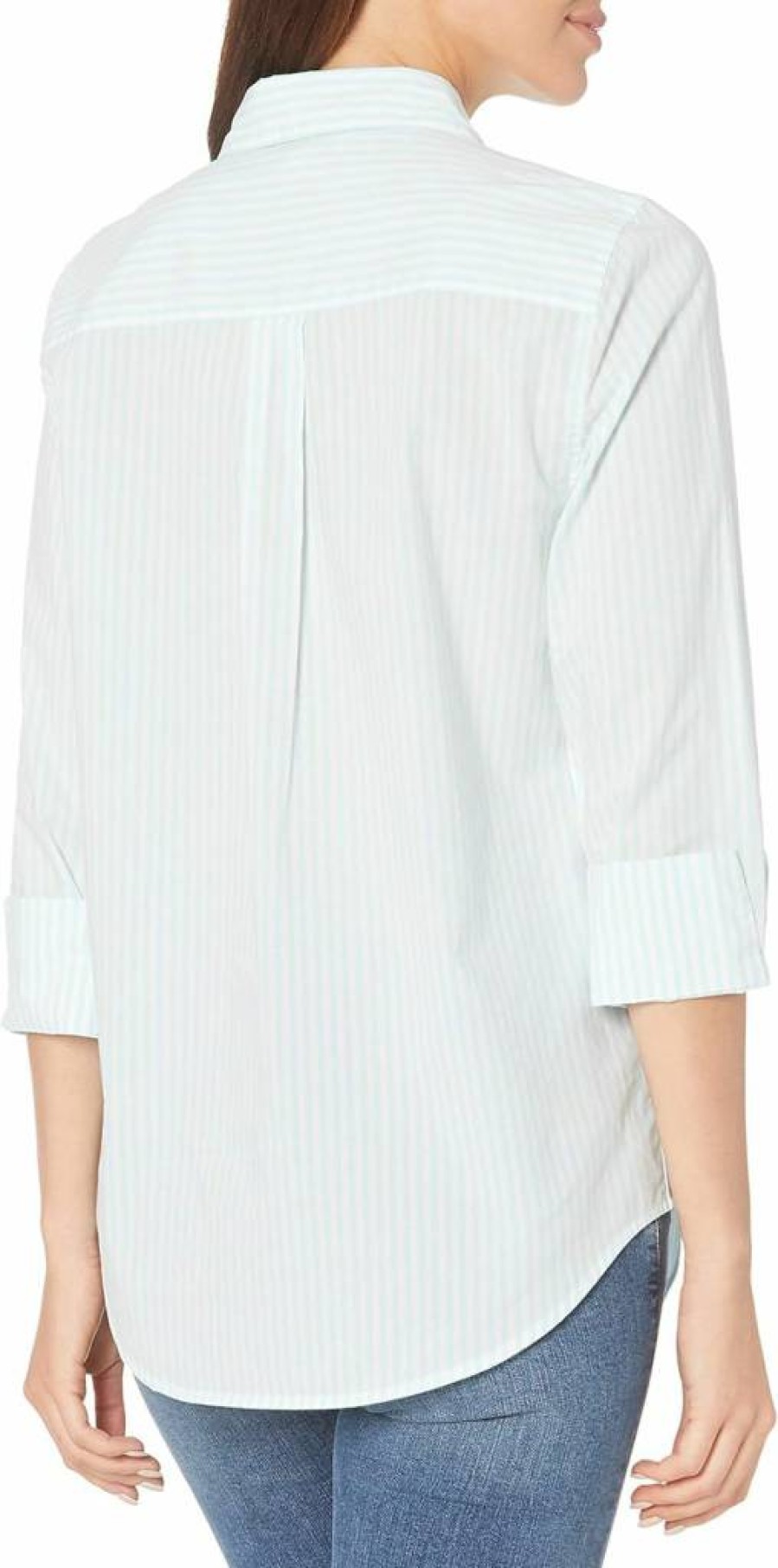 Amazon Essentials Women's 3/4 Sleeve Poplin Shirt - Classic-Fit Casual Top for Women