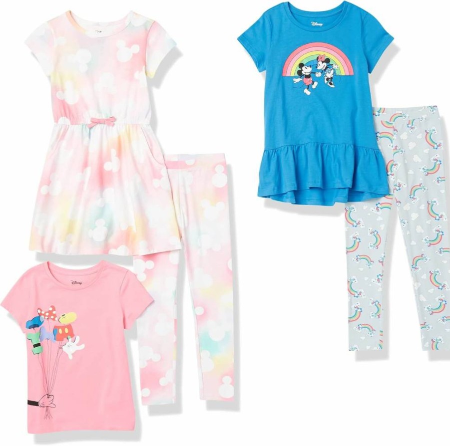 Amazon Essentials Girls & Toddlers Disney Character Mix-and-Match Outfit Sets (Marvel, Star Wars, Frozen, Princess) - Multipack