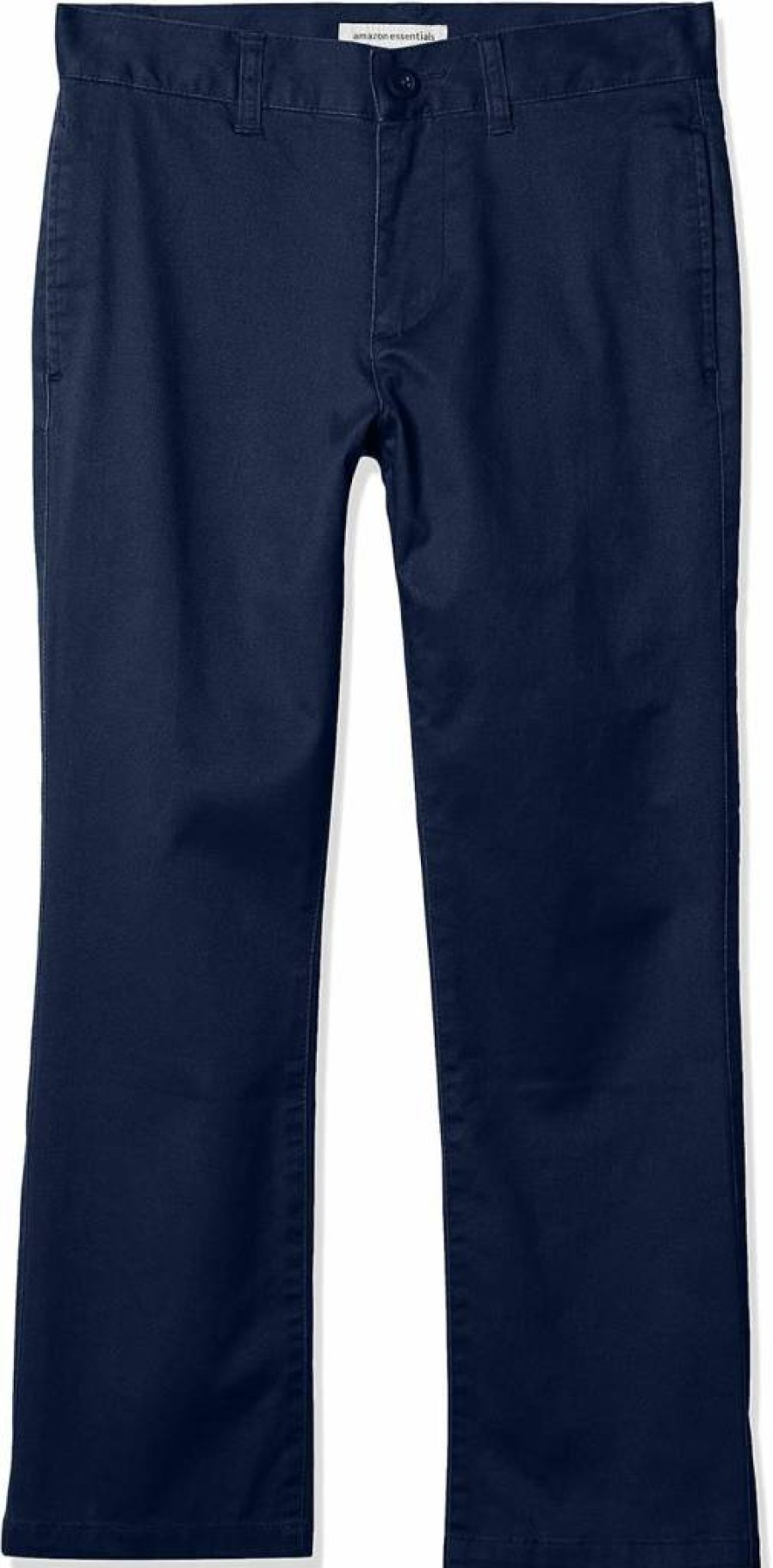 Amazon Essentials Boys & Toddlers' Khaki Chino Pants - Straight Fit Flat-Front Multipack Uniform Pant