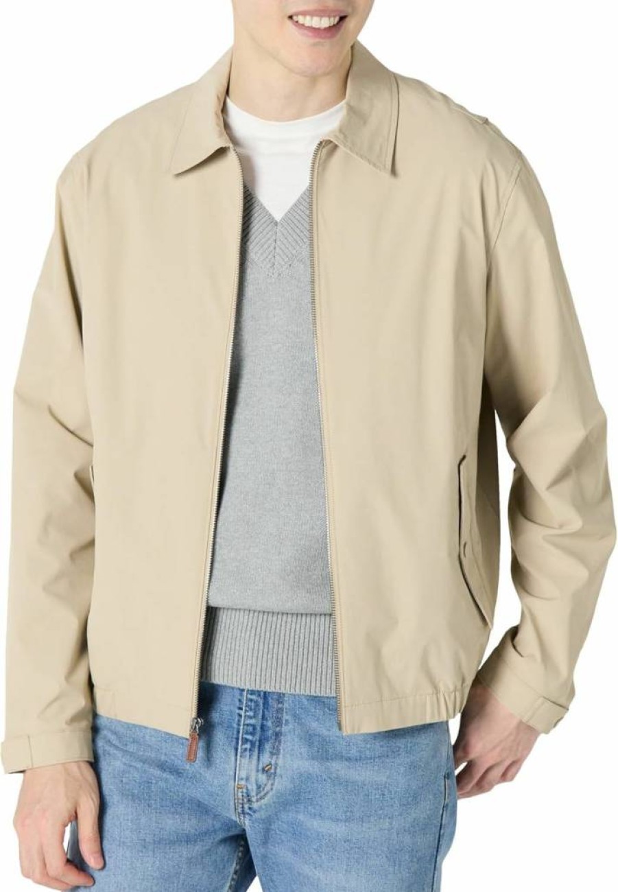 Amazon Essentials Men's Lightweight Stretch Bomber Jacket - Relaxed-Fit Zip-Up Casual Outerwear