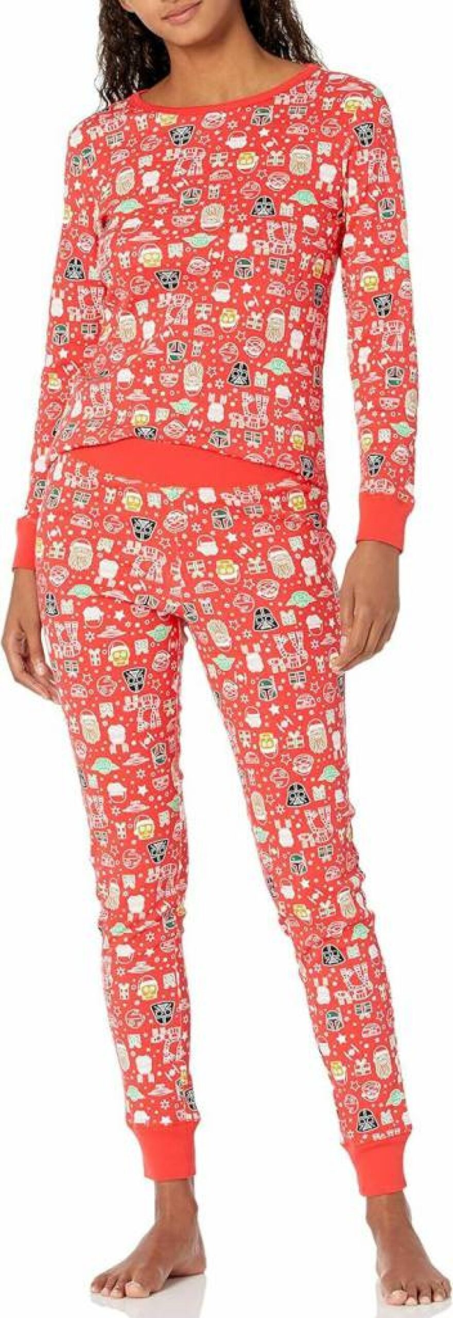 Amazon Essentials Women's Snug-Fit Cotton Pajama Set - Marvel & Star Wars Licensed Sleepwear