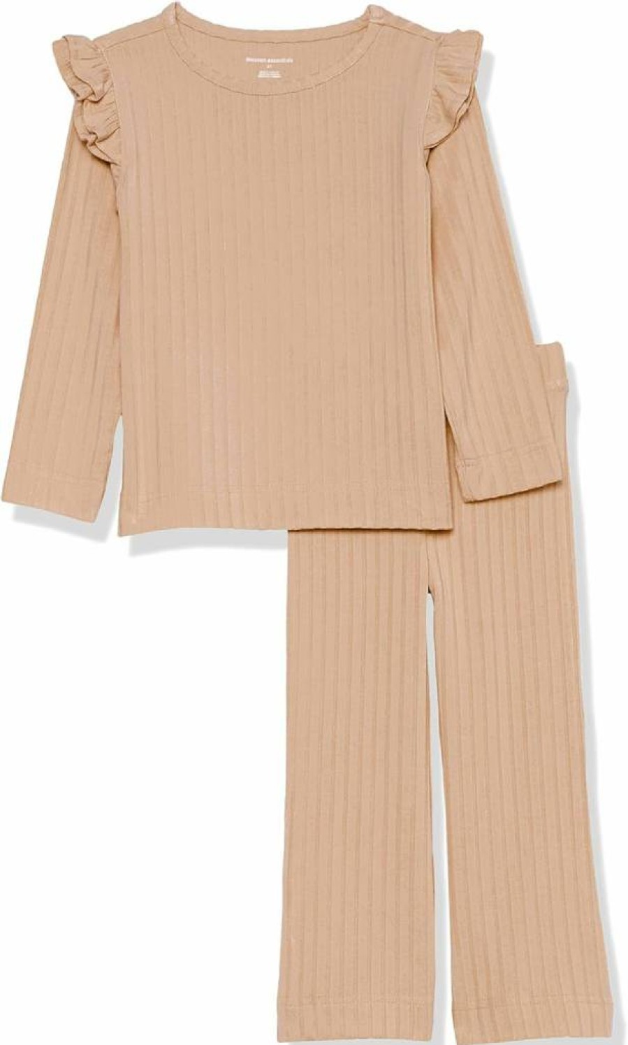 Amazon Essentials Girls & Toddlers' 2-Pack Wide-Rib Outfit Sets | Comfortable Kids Clothing