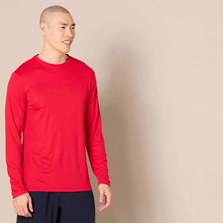 Amazon Essentials Men's Performance Tech Long Sleeve Shirt - Moisture-Wicking, Breathable Workout & Casual Shirt