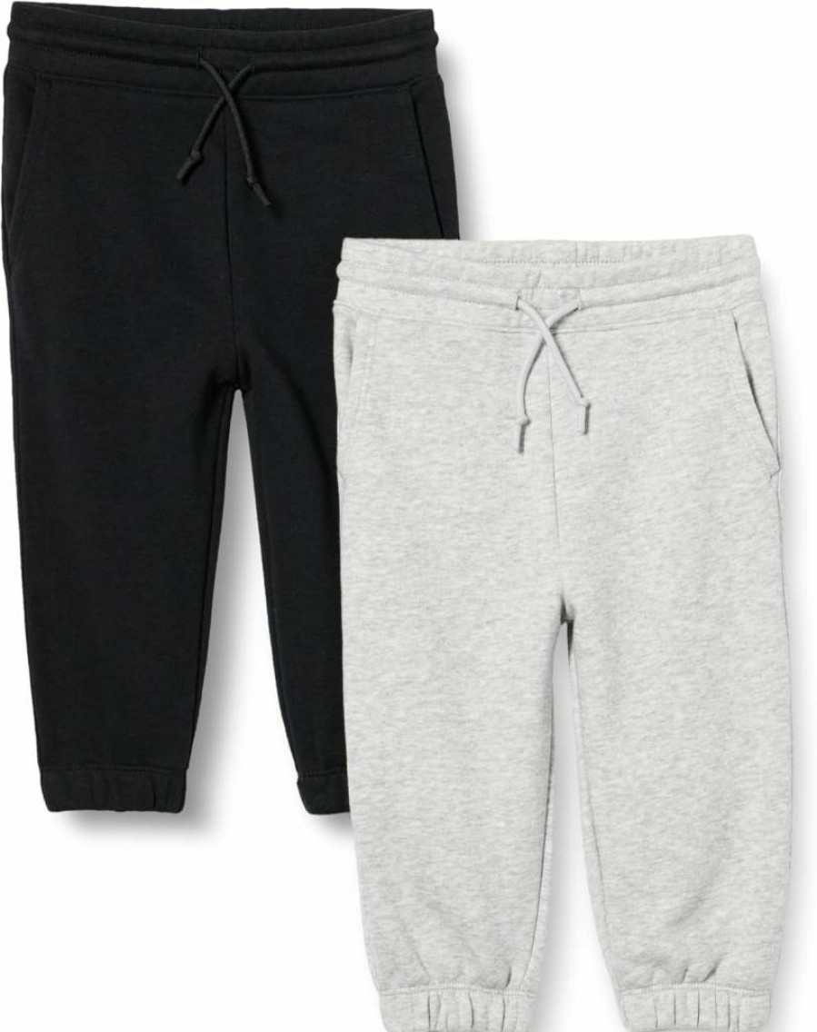 Amazon Essentials Boys & Toddlers' 2-Pack Cotton Jogger Pants, Comfortable Casual Playwear