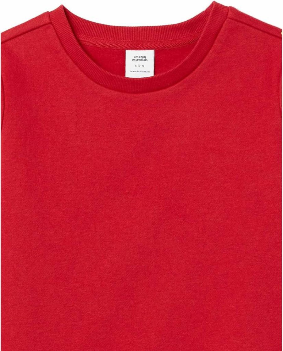 Amazon Essentials Girls & Toddlers' 2-Pack Fleece Crewneck Sweatshirts - Soft Pullover for Kids