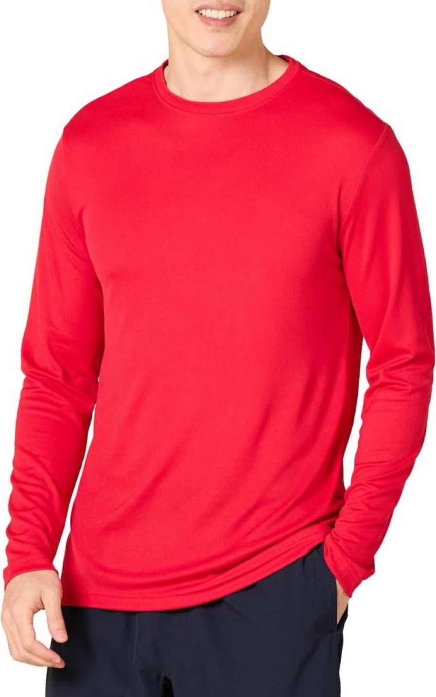 Amazon Essentials Men's Performance Tech Long Sleeve Shirt - Moisture-Wicking, Breathable Workout & Casual Top