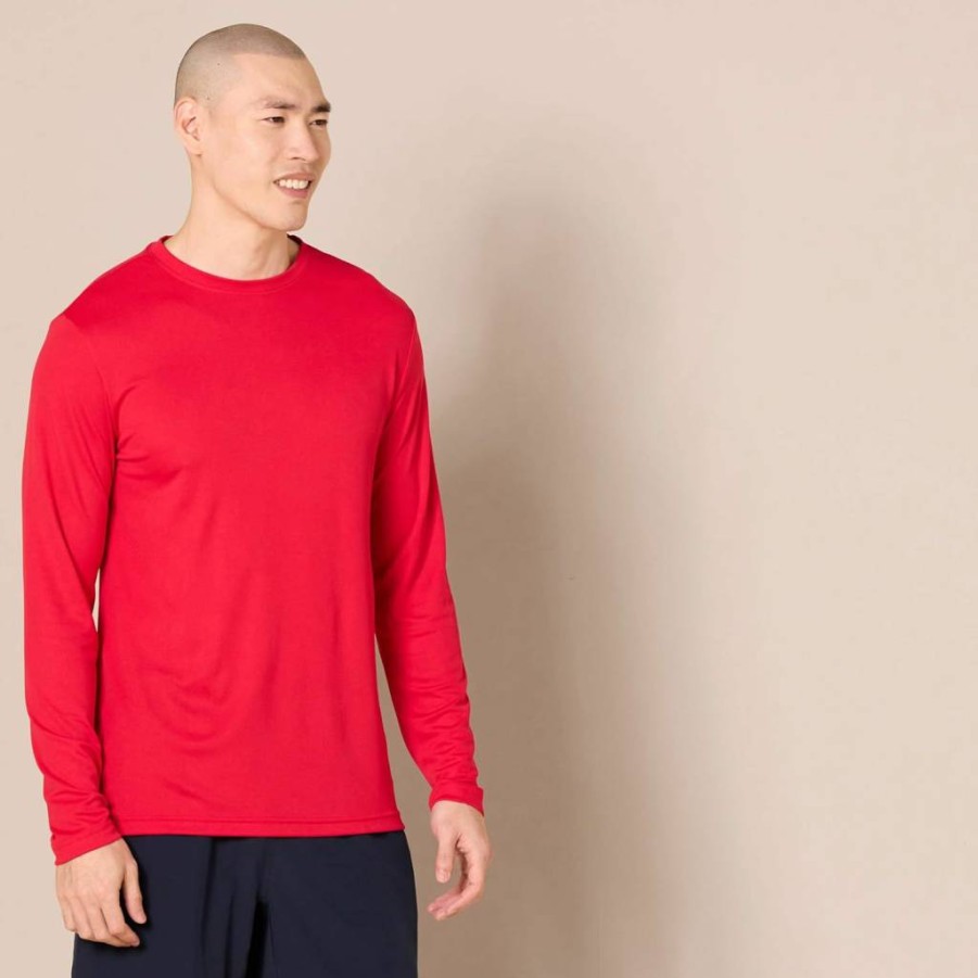 Amazon Essentials Men's Performance Tech Long Sleeve Shirt - Moisture-Wicking, Breathable Workout & Casual Top