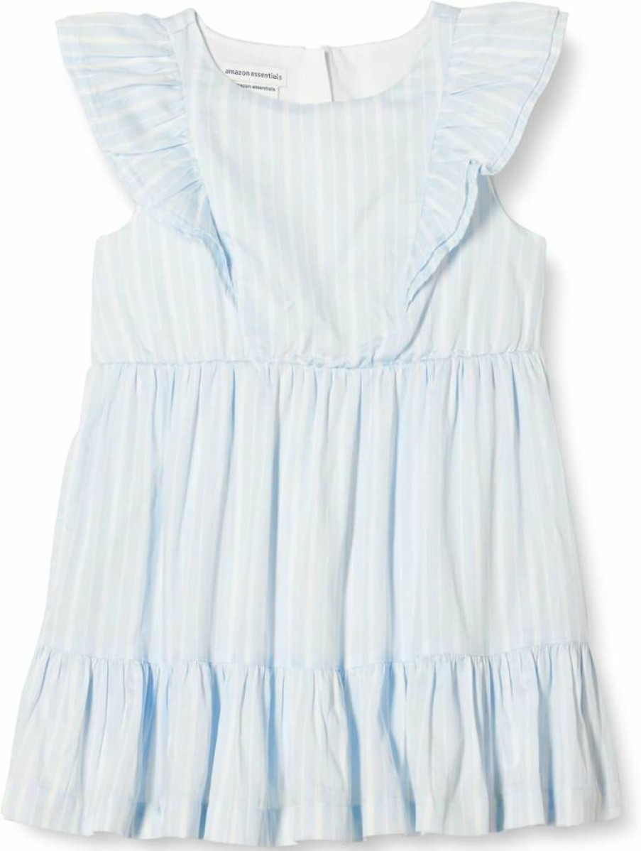 Amazon Essentials Girls & Toddlers Ruffle Dress - Soft Woven Fabric, Stylish & Comfortable Kids Outfit