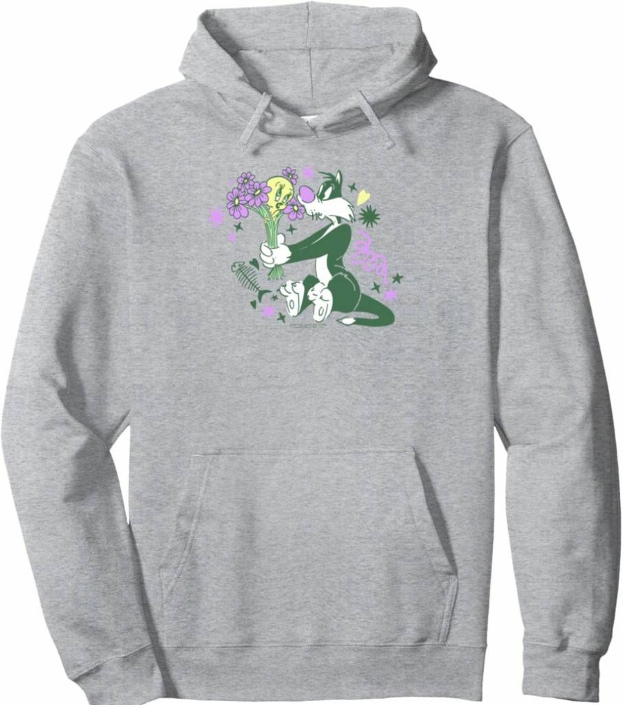 Amazon Essentials Looney Tunes Tweety & Sylvester Graphic Pullover Hoodie Sweatshirt
