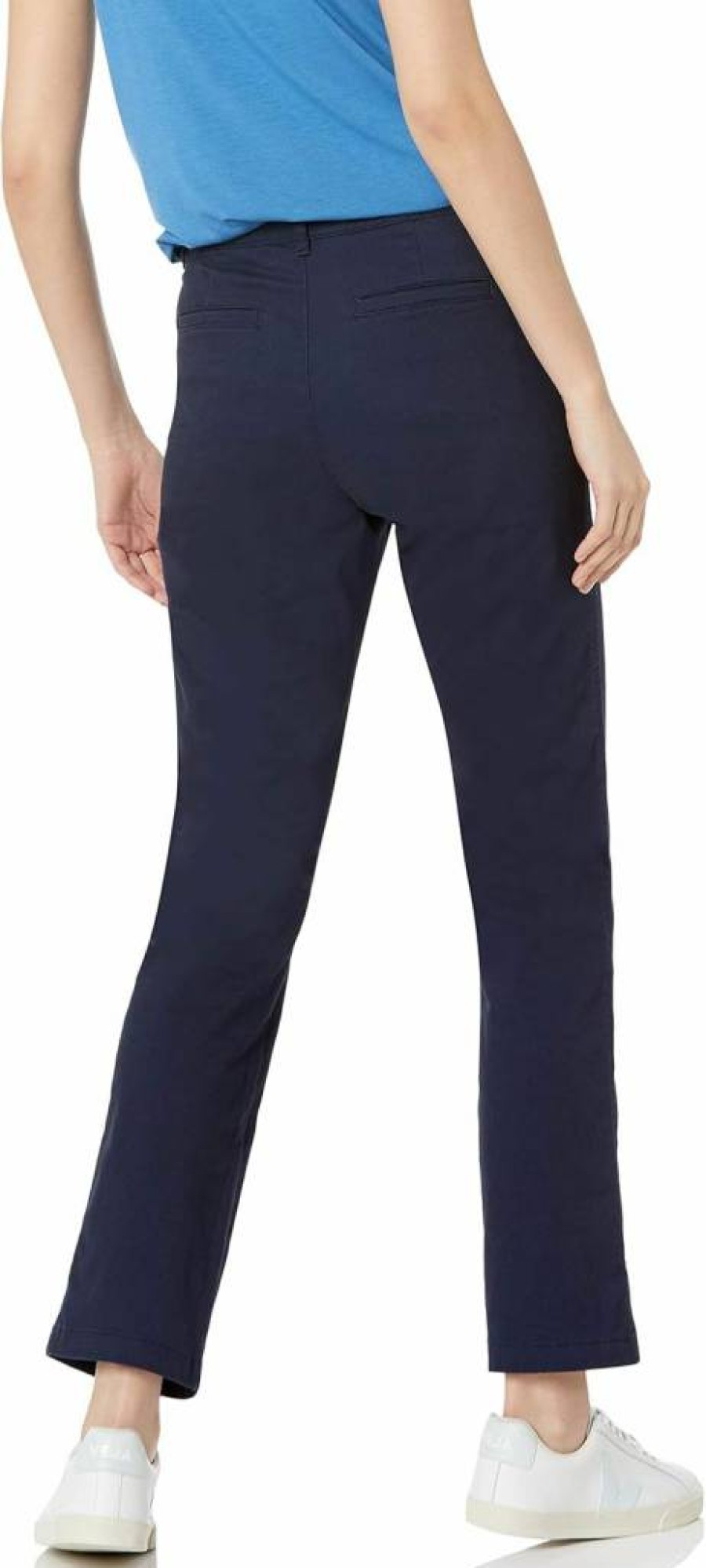 Amazon Essentials Women's Slim Fit Straight Leg Chino Pants - Stretch Twill Comfort Casual Trousers