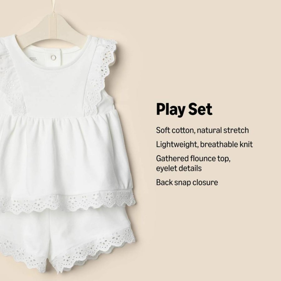 Amazon Essentials Baby Girls' Eyelet Shorts & Top Set - Sofia Grainge Collection