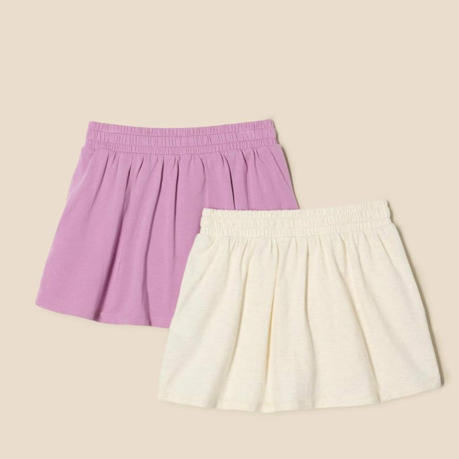 Amazon Essentials Girls' 2-Pack Stretch Waist Patch Pocket Skorts for School & Play