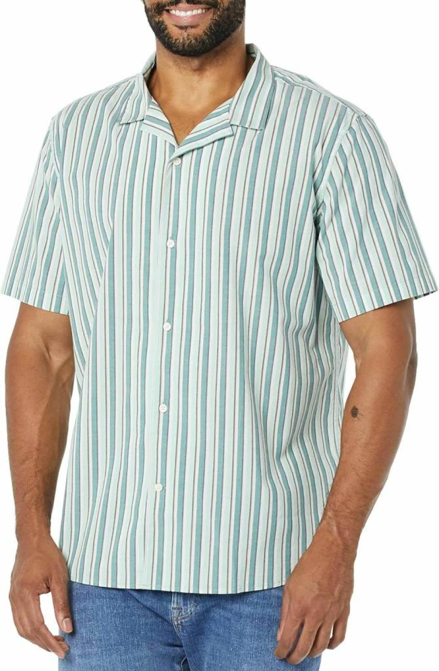 Amazon Essentials Men's Short Sleeve Cotton Button-Down Shirt for Casual and Resort Wear