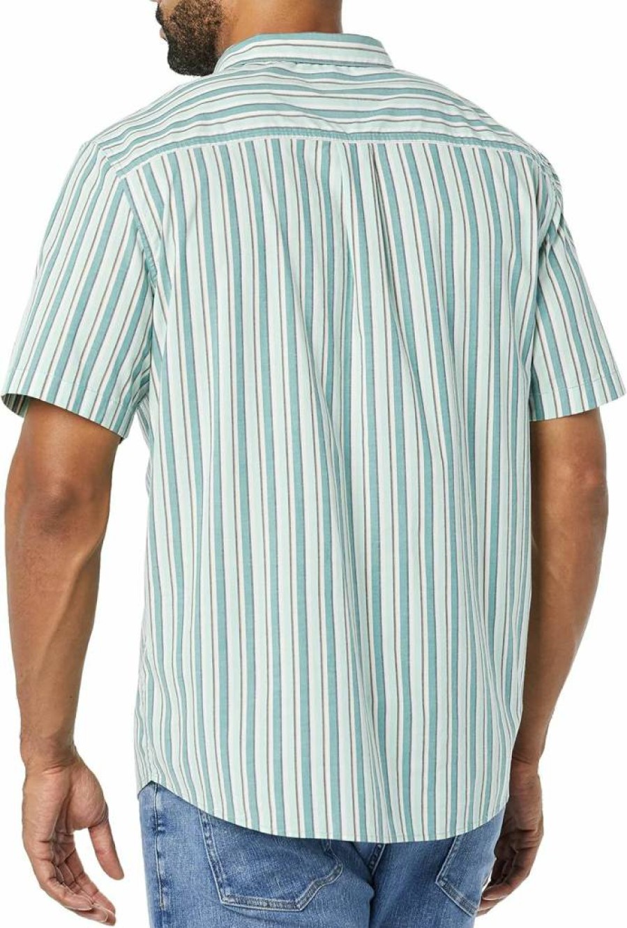Amazon Essentials Men's Short Sleeve Cotton Button-Down Shirt for Casual and Resort Wear