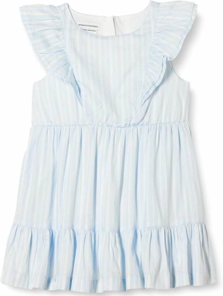 Amazon Essentials Girls & Toddlers Ruffle Dress - Soft Woven Fabric, Comfortable Fit, Stylish Design for Kids