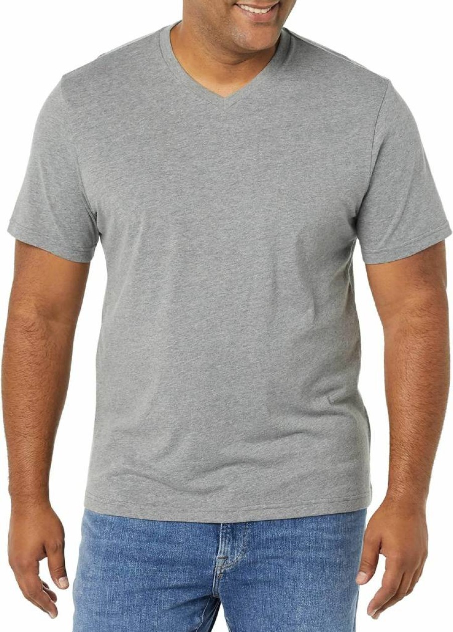 Amazon Essentials Men's 2-Pack Short-Sleeve V-Neck T-Shirts for Casual Wear