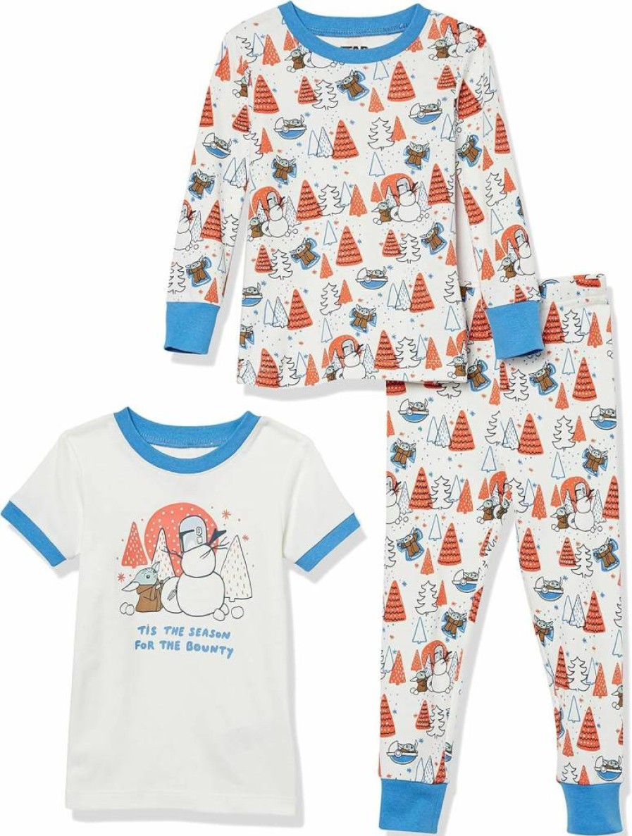 Amazon Essentials Boys & Toddlers' Disney Marvel Star Wars Cotton Pajama Sets - Snug-Fit Sleepwear Multipacks