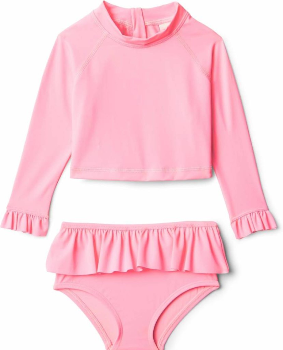 Amazon Essentials Baby Girls' 2-Piece Long Sleeve Rashguard Swim Set by Sofia Grainge