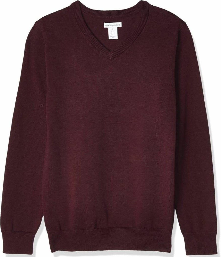 Amazon Essentials Kids & Toddlers Uniform Cotton V-Neck Sweater - Unisex Casual Comfort Wear