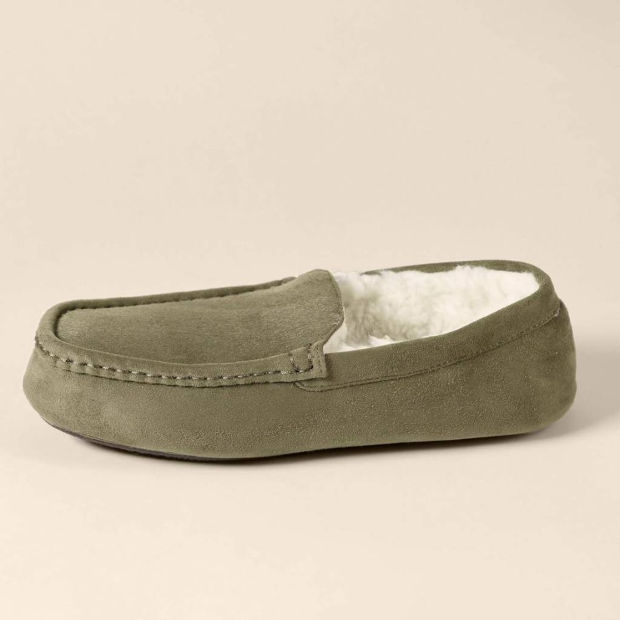 Amazon Essentials Men's Soft Microsuede Moccasin Slippers with Comfortable Cushioned Sole