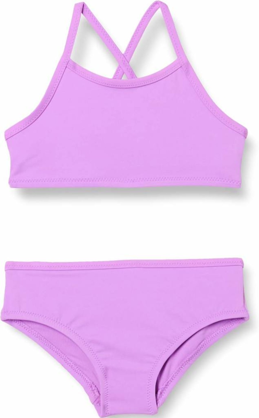Amazon Essentials Girls' & Toddlers' 2-Piece Bikini Swimwear Set | Soft Stretch Fabric | UPF Sun Protection | Quick-Dry Comfort