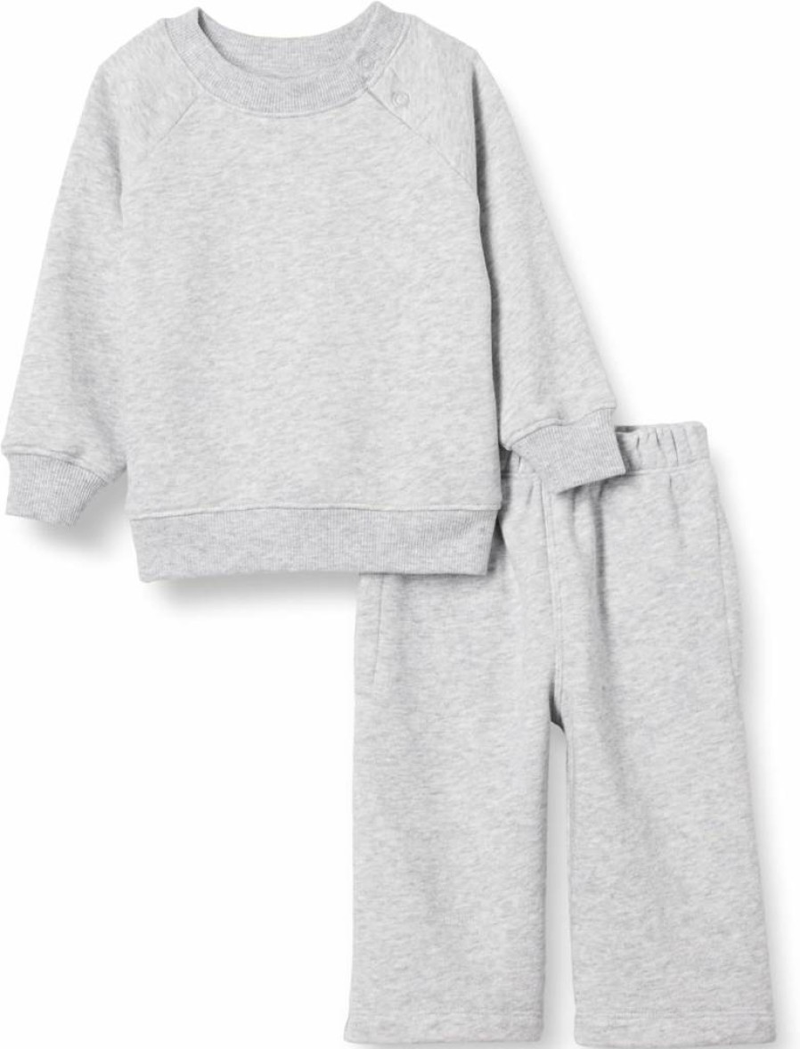Amazon Essentials Baby 2-Pack Unisex French Terry Sweatshirt & Sweatpants Set