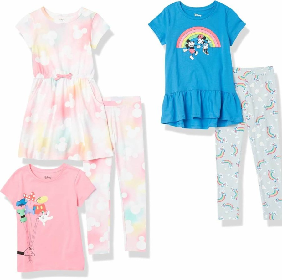 Amazon Essentials Girls & Toddlers Disney Marvel Star Wars Frozen Princess Mix-and-Match Outfit Sets - Multipack Clothing Bundles