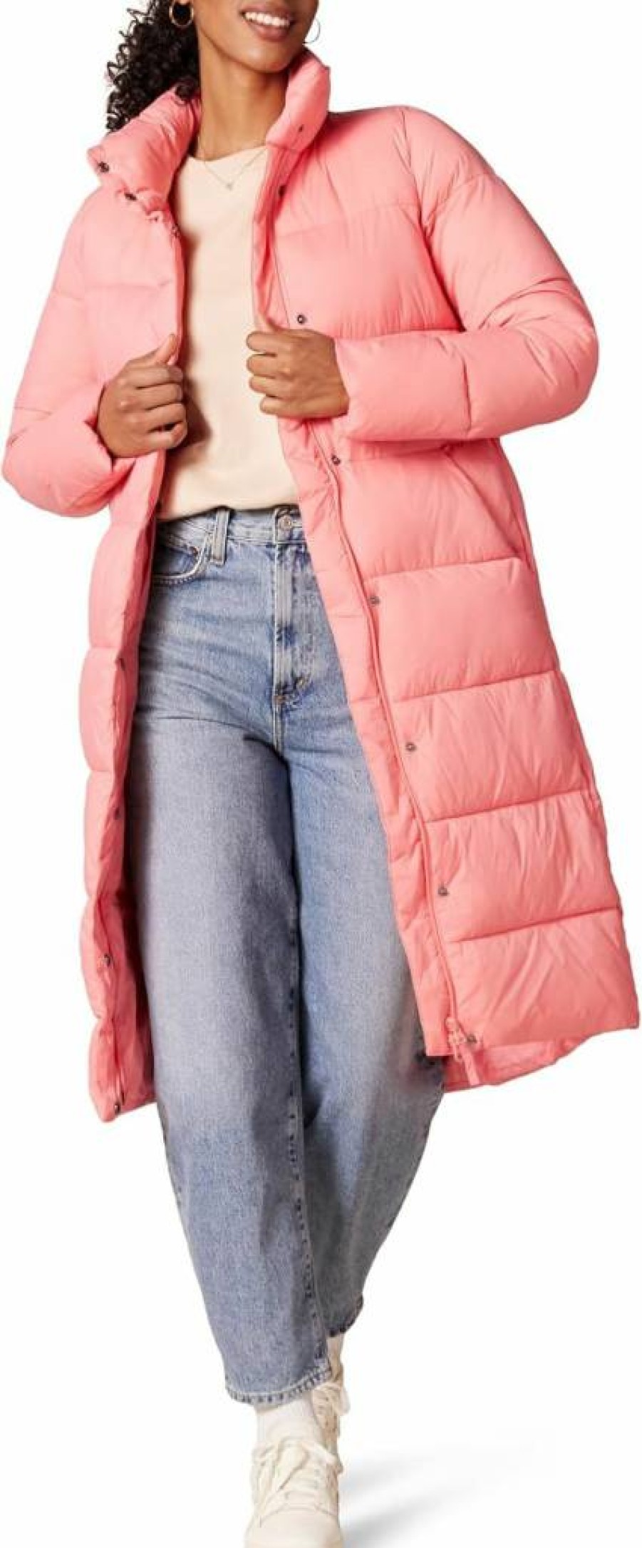 Amazon Essentials Women's Lightweight Water-Resistant Long Puffer Coat with Full-Zip Winter Jacket