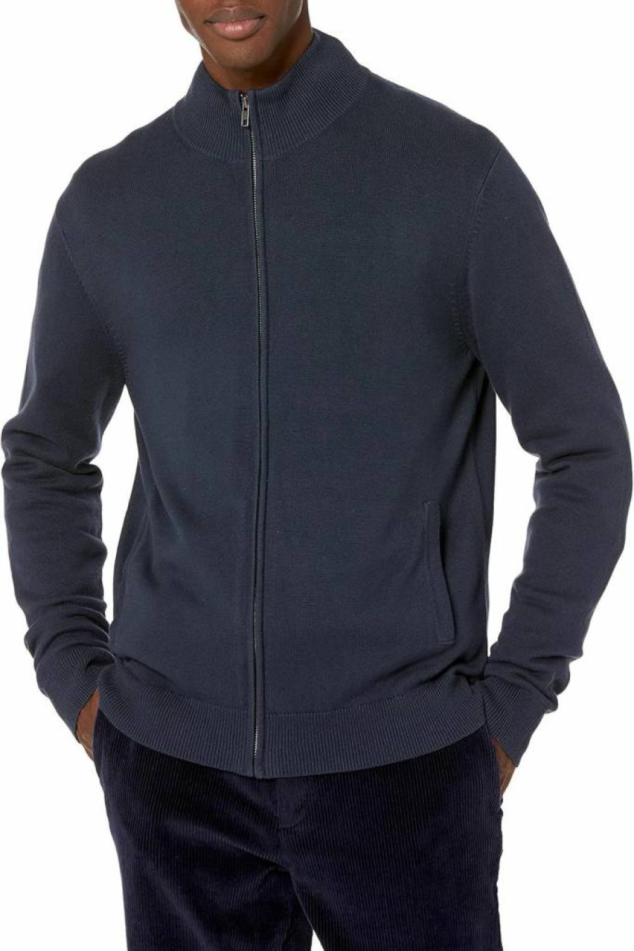 Amazon Essentials Men's Soft Cotton Full-Zip Sweater Hoodie - Lightweight Casual Pullover Jacket
