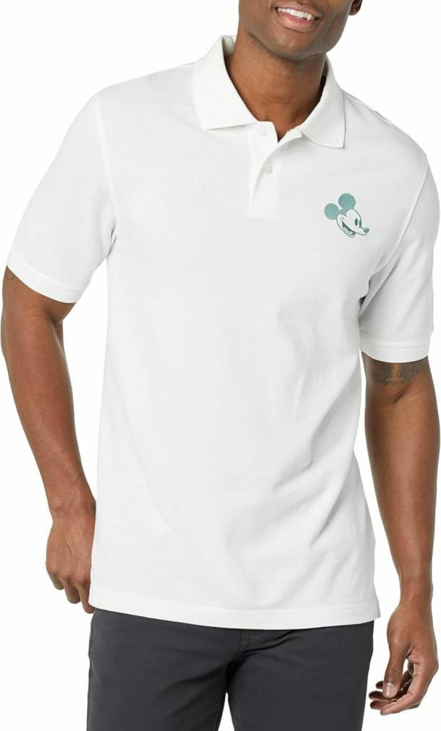 Amazon Essentials Men's Regular-Fit Cotton Pique Polo Shirt 2-Pack | Disney Marvel Star Wars Licensed Design