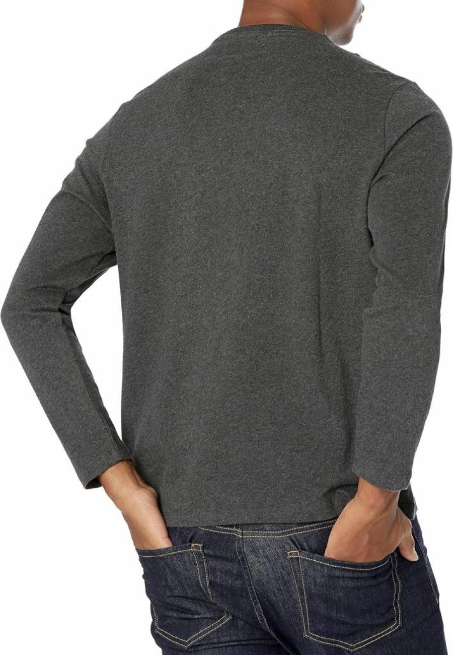 Amazon Essentials Men's Long-Sleeve Regular-Fit Crewneck T-Shirt, Soft Cotton Casual Shirt