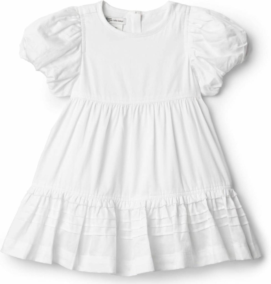 Amazon Essentials Baby Girls' Puff Sleeve Dress - Toddler Floral Summer Outfit