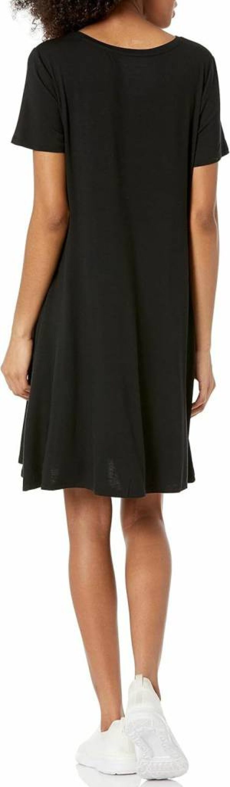 Amazon Essentials Women's Casual V-Neck Short Sleeve Swing Dress - Flowy A-Line Summer Dress