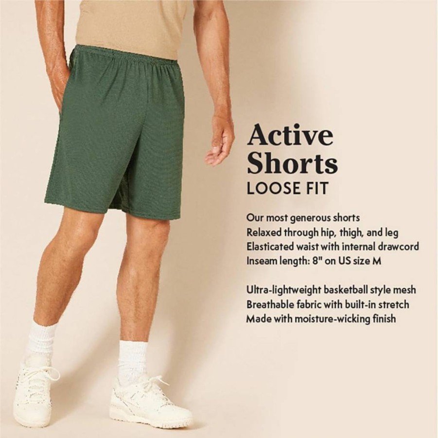 Amazon Essentials Men's Tech Loose-Fit Athletic Shorts 2-Pack - Breathable Quick-Dry Workout Shorts for Running & Training